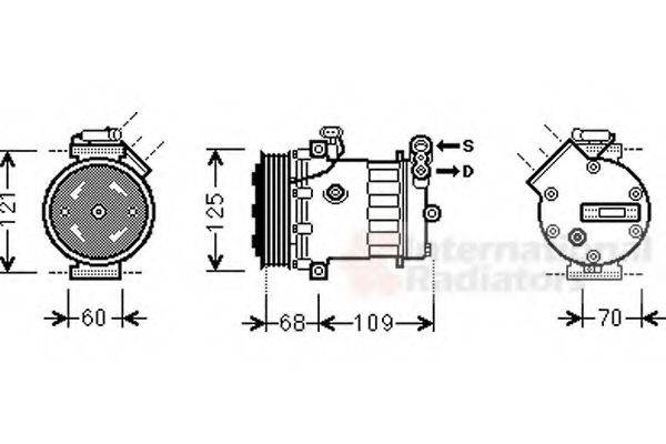 VAN WEZEL 3700K475 Компресор, кондиціонер