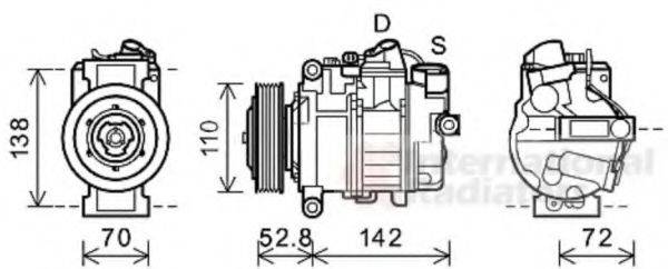 VAN WEZEL 0600K415 Компресор, кондиціонер