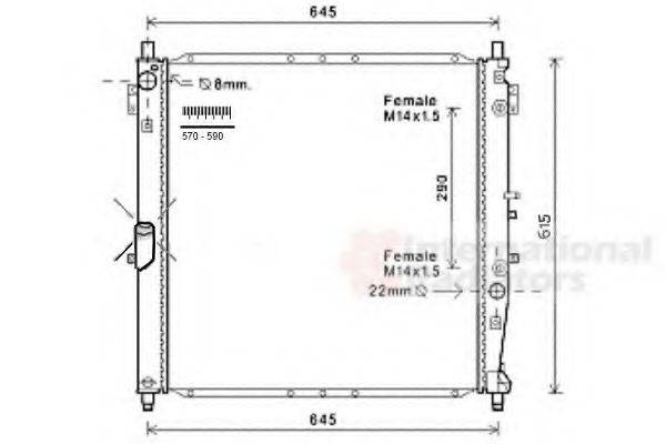 VAN WEZEL 81002119 Радіатор, охолодження двигуна