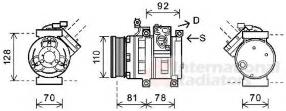 VAN WEZEL 8100K100 Компресор, кондиціонер