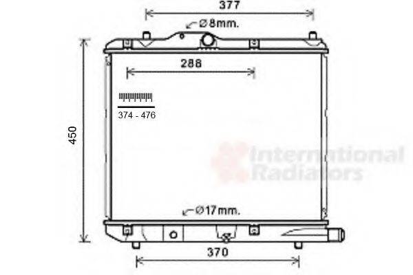 VAN WEZEL 37002590 Радіатор, охолодження двигуна