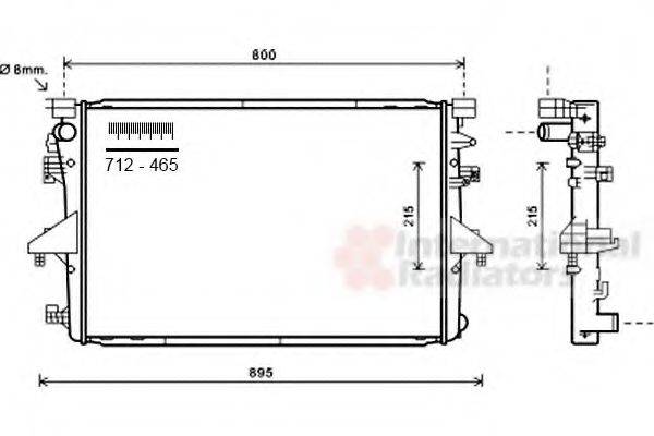 VAN WEZEL 58002317 Радіатор, охолодження двигуна