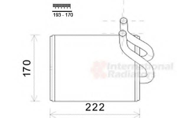 VAN WEZEL 83006170 Теплообмінник, опалення салону