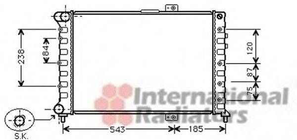 VAN WEZEL 01002075 Радіатор, охолодження двигуна