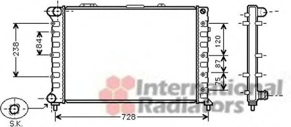 VAN WEZEL 01002079 Радіатор, охолодження двигуна