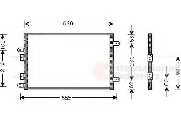 VAN WEZEL 01005077 Конденсатор, кондиціонер