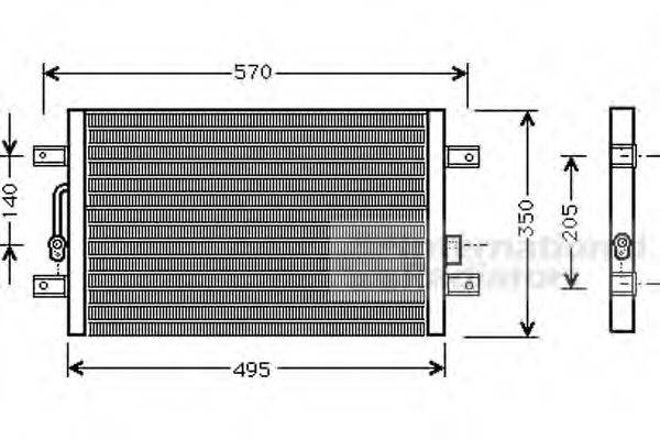 VAN WEZEL 17005240 Конденсатор, кондиціонер