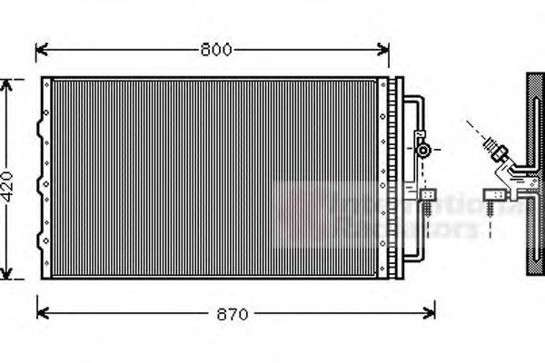 VAN WEZEL 37005267 Конденсатор, кондиціонер