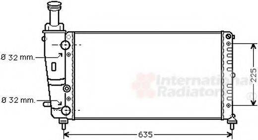 VAN WEZEL 73002067 Радіатор, охолодження двигуна