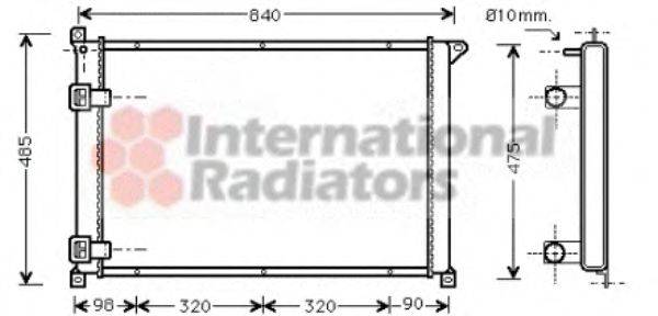 VAN WEZEL 43002265 Радіатор, охолодження двигуна