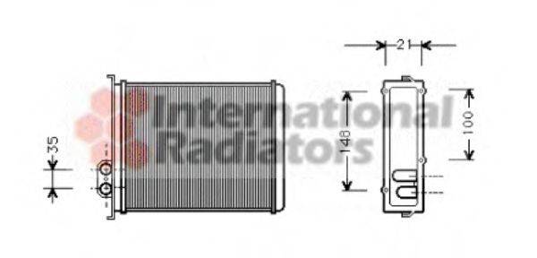 VAN WEZEL 59006085 Теплообмінник, опалення салону