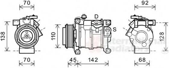 VAN WEZEL 0700K128 Компресор, кондиціонер