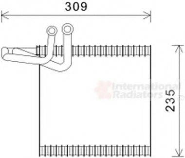 VAN WEZEL 1800V493 Випарник, кондиціонер