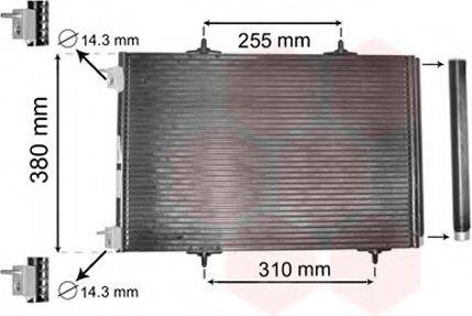 VAN WEZEL 40005291 Конденсатор, кондиціонер