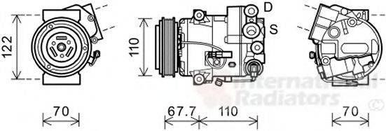 VAN WEZEL 3700K608 Компресор, кондиціонер