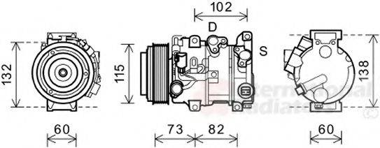 VAN WEZEL 5300K658 Компресор, кондиціонер