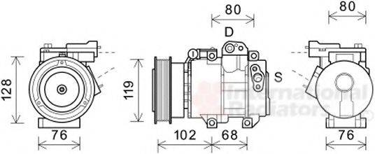 VAN WEZEL 8300K244 Компресор, кондиціонер