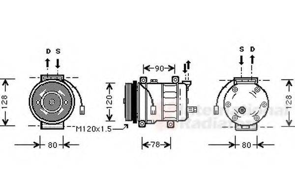 VAN WEZEL 0100K010 Компресор, кондиціонер