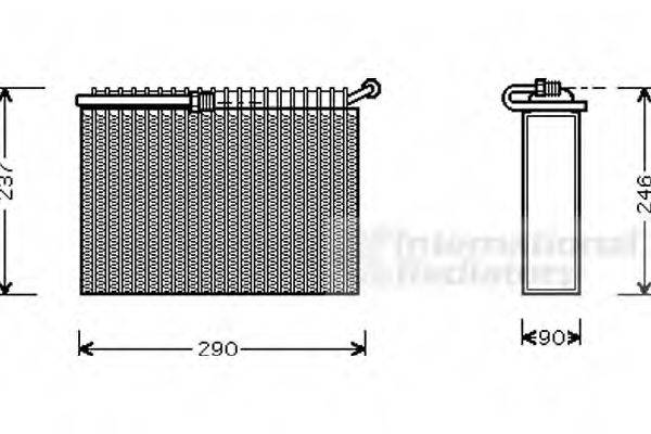 VAN WEZEL 0100V022 Випарник, кондиціонер