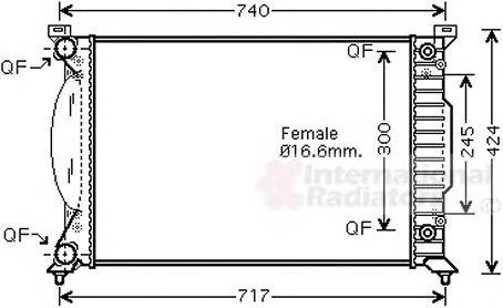 VAN WEZEL 03002202 Радіатор, охолодження двигуна