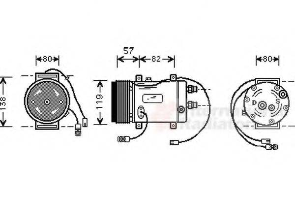 VAN WEZEL 0300K008 Компресор, кондиціонер