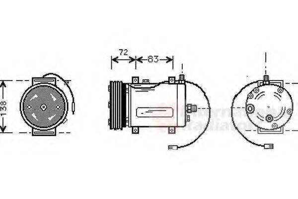 VAN WEZEL 0300K144 Компресор, кондиціонер