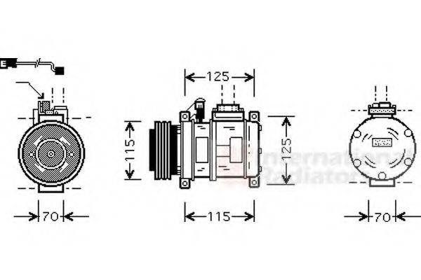 VAN WEZEL 0600K066 Компресор, кондиціонер