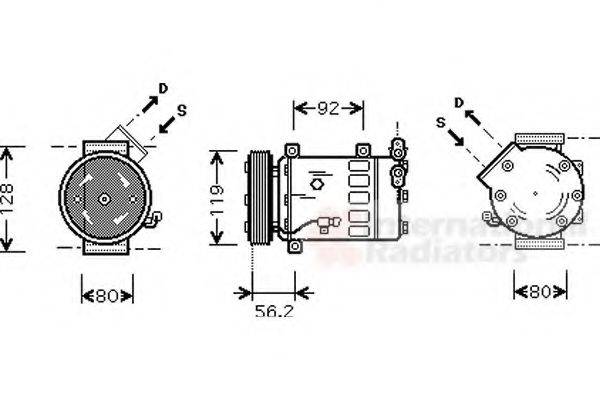 VAN WEZEL 0900K032 Компресор, кондиціонер