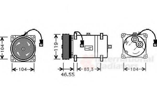 VAN WEZEL 0900K161 Компресор, кондиціонер