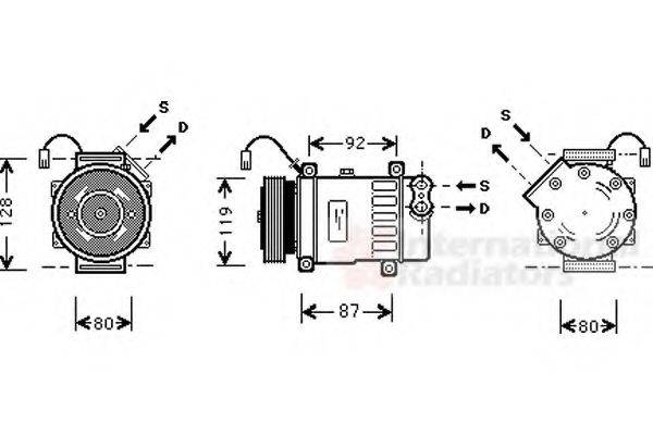 VAN WEZEL 0900K217 Компресор, кондиціонер