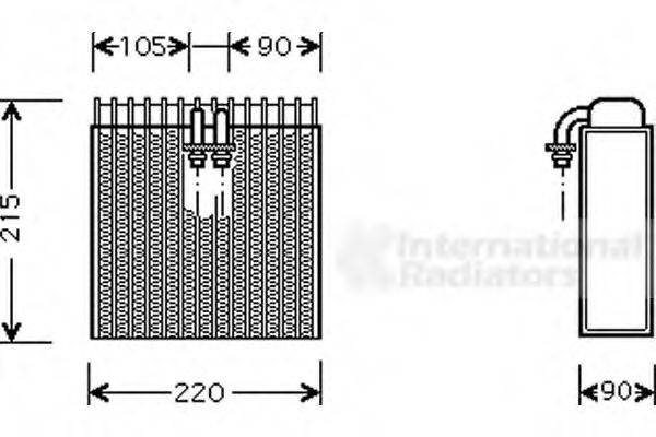 VAN WEZEL 1700V257 Випарник, кондиціонер