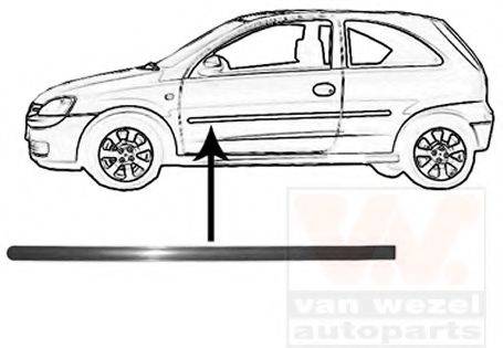 VAN WEZEL 3777427 Облицювання / захисна накладка, двері