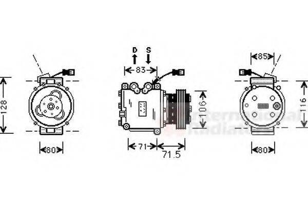 VAN WEZEL 2500K009 Компресор, кондиціонер