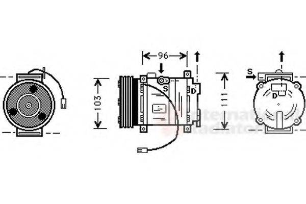 VAN WEZEL 2700K133 Компресор, кондиціонер