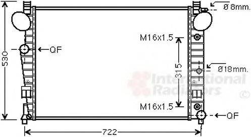 VAN WEZEL 30002301 Радіатор, охолодження двигуна