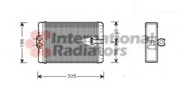 VAN WEZEL 30006313 Теплообмінник, опалення салону