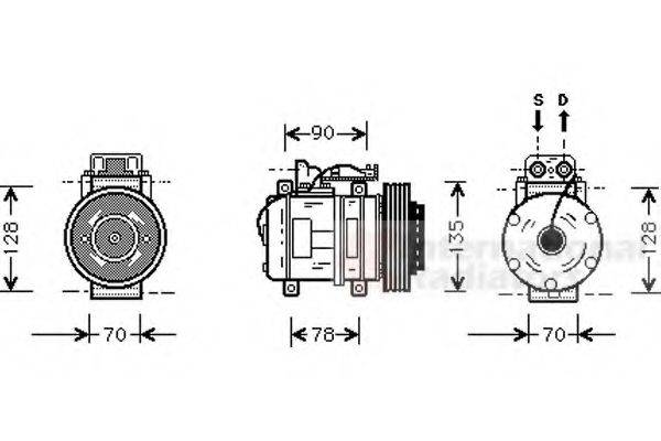 VAN WEZEL 3000K062 Компресор, кондиціонер