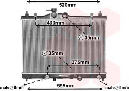 VAN WEZEL 33002376 Радіатор, охолодження двигуна