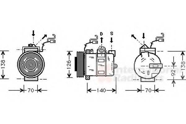 VAN WEZEL 3700K327 Компресор, кондиціонер