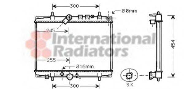 VAN WEZEL 40002217 Радіатор, охолодження двигуна