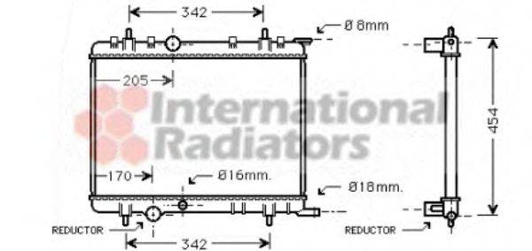 VAN WEZEL 40002223 Радіатор, охолодження двигуна