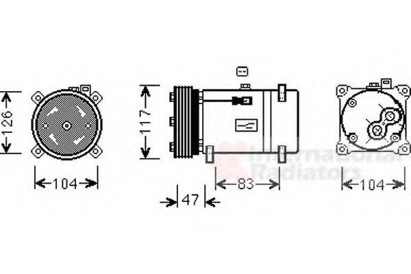 VAN WEZEL 4000K066 Компресор, кондиціонер