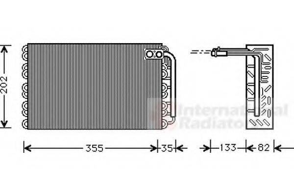 VAN WEZEL 4000V009 Випарник, кондиціонер