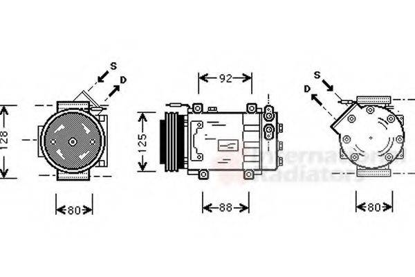 VAN WEZEL 4300K039 Компресор, кондиціонер