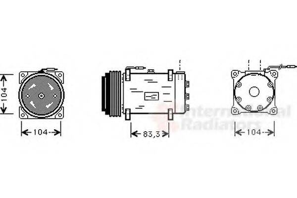 VAN WEZEL 4300K242 Компресор, кондиціонер