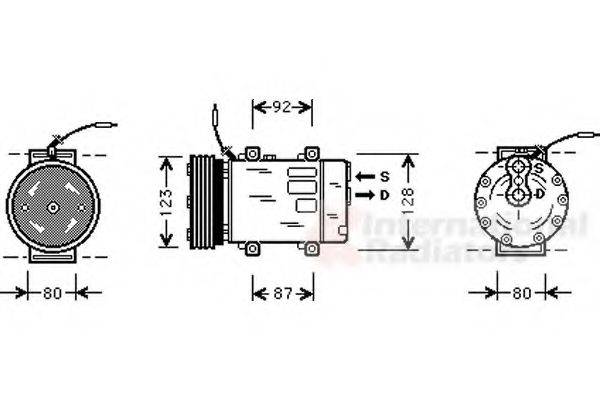 VAN WEZEL 4300K243 Компресор, кондиціонер