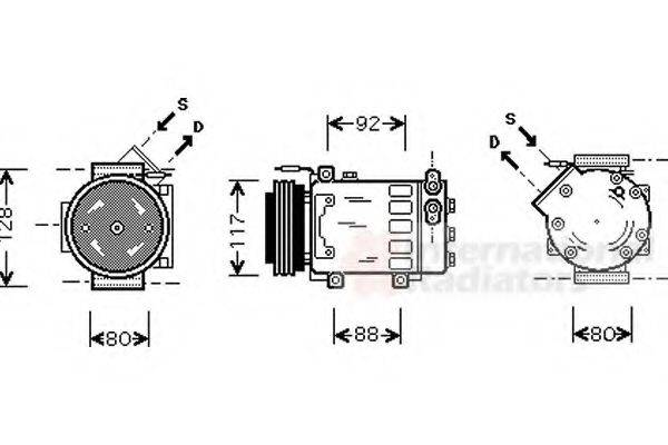 VAN WEZEL 4300K285 Компресор, кондиціонер