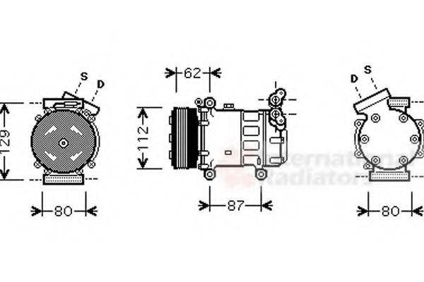 VAN WEZEL 4300K331 Компресор, кондиціонер