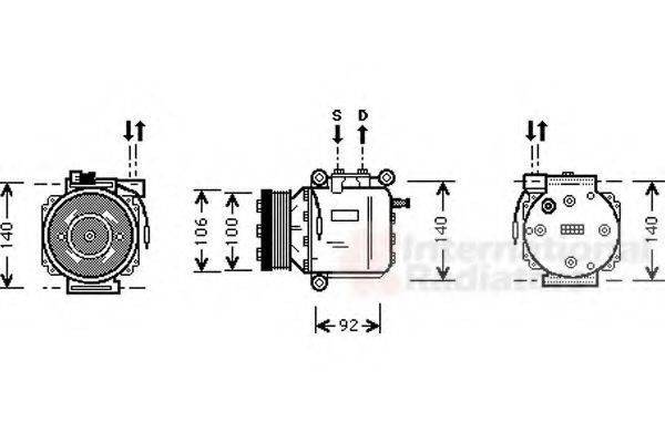 VAN WEZEL 4700K053 Компресор, кондиціонер