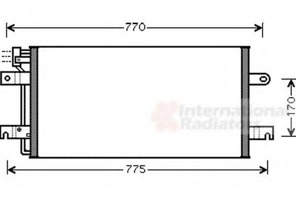 VAN WEZEL 58005197 Конденсатор, кондиціонер